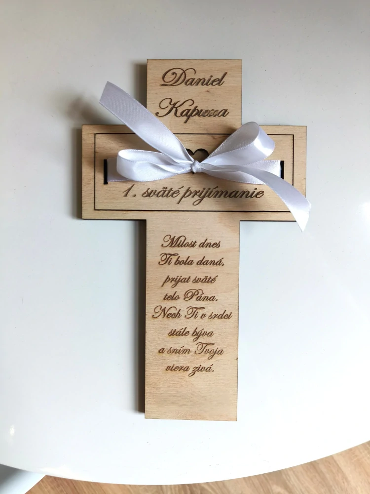 Drevený krížik na bankovky 🕊️